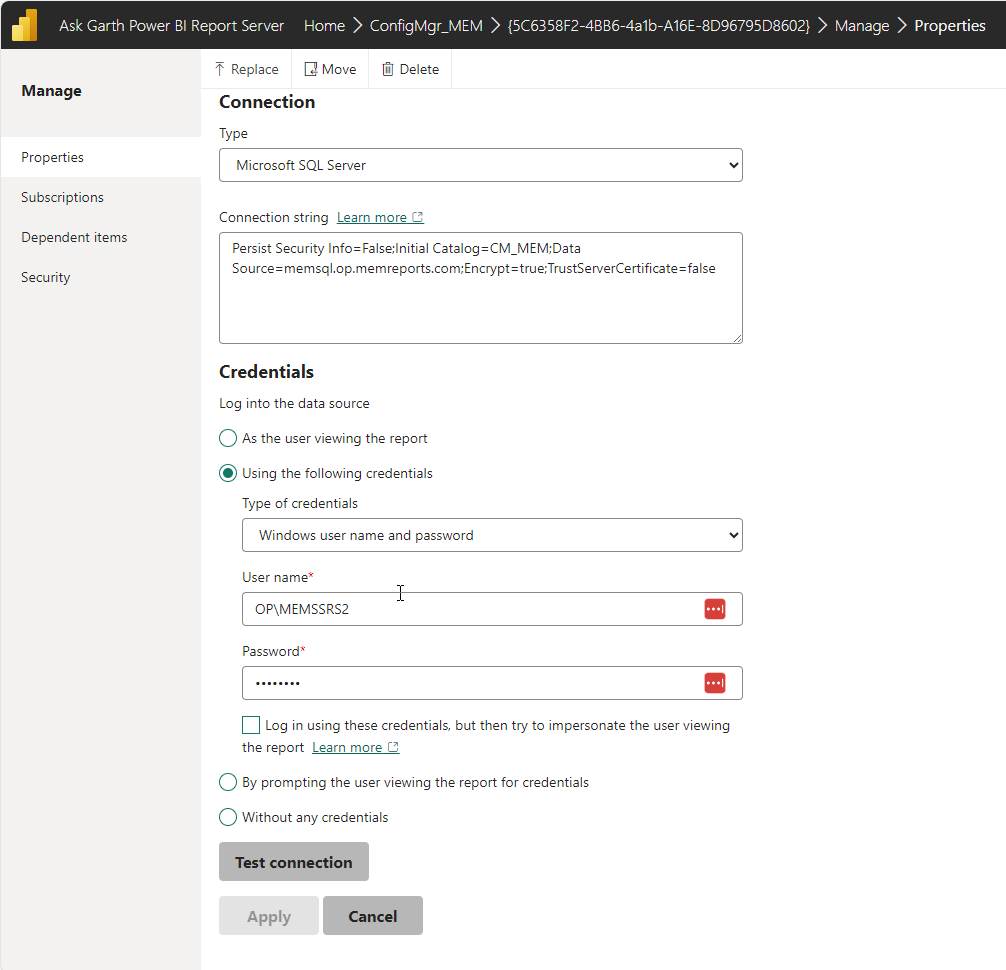 Set Rdl Files Data Source How To Setup an RDL for ConfigMgr? - Ask Garth