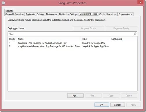 How to Add a Third Deployment Type (Windows 8.x) to an Existing Application-Step 1