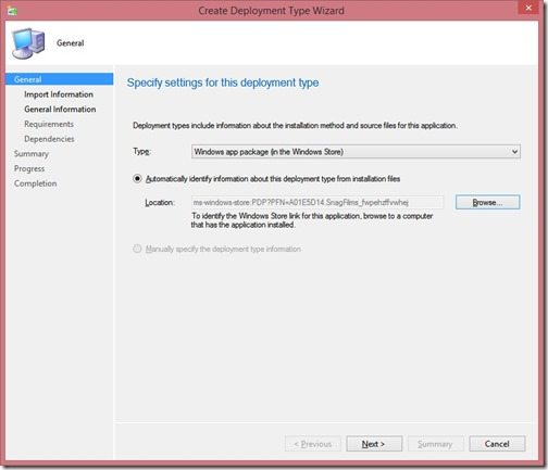 How to Add a Third Deployment Type (Windows 8.x) to an Existing Application-Step 6