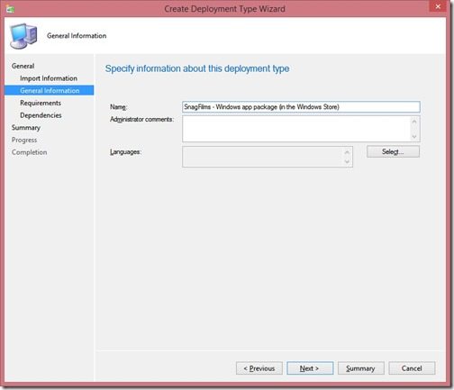 How to Add a Third Deployment Type (Windows 8.x) to an Existing Application-Step 9