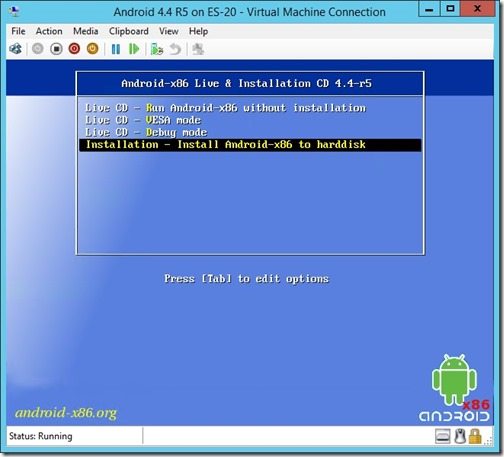 How to Install Android 4.4 R5 on a VM-Step 4