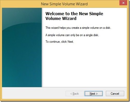 Creating a Standalone VHD-New Simple Volume Wizard