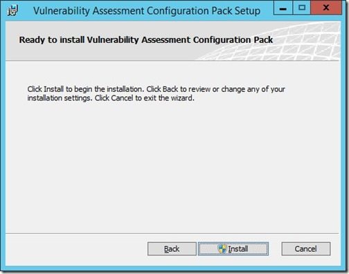 How to install Vulnerability Assessment Configuration Pack-Step 5