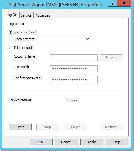How to Enable SQL Server Agent Service-Log On