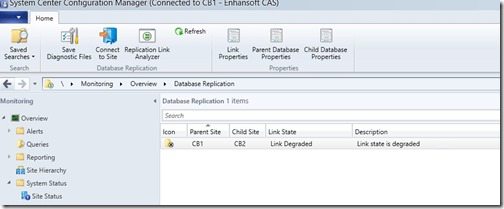 Collections Not Updating on the CAS the Link State state show degraded.