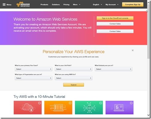 Amazon CloudFront-AWS Home Page
