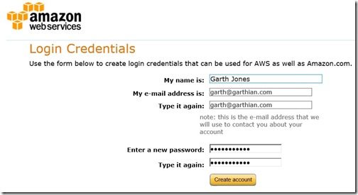 Amazon CloudFront-Login Credentials