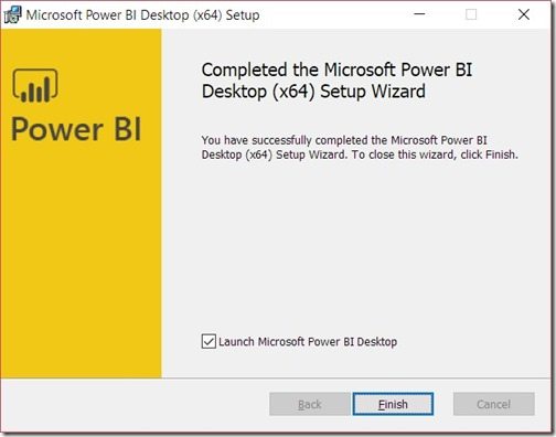 Power BI Desktop - Finish
