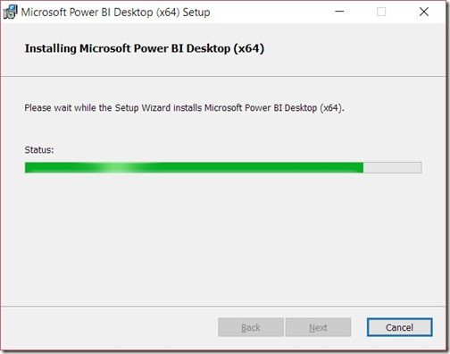 Power BI Desktop Installing