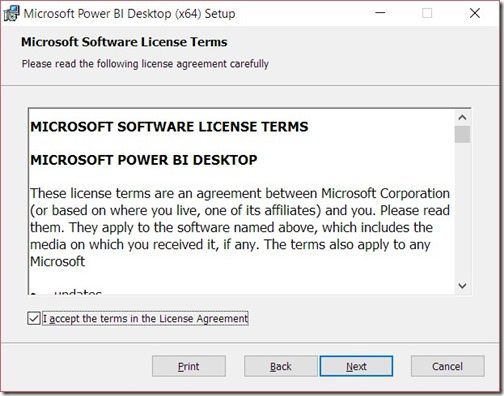 Power BI Desktop - Microsoft Software License Terms