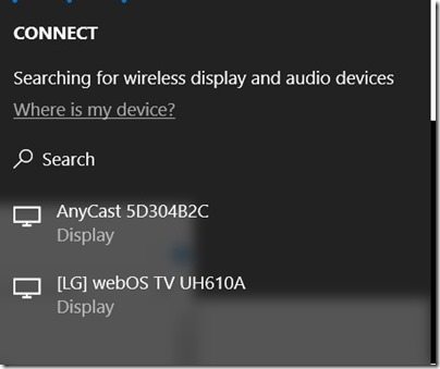 Troubleshoot Miracast - Connect