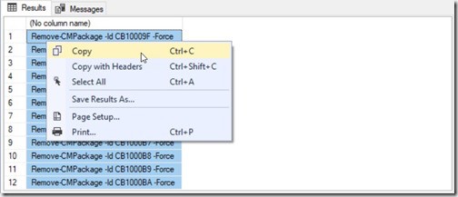 SQL Server Query to Create a PowerShell Script - Copy Results