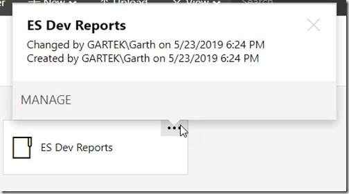 Delete SSRS Reports - Folder - Manage