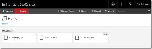 Delete SSRS Reports - Locate the Folder