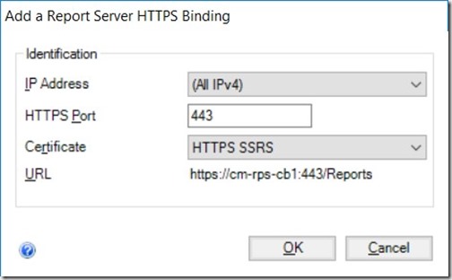 SSRS to Use HTTPS - Certificate Drop-Down