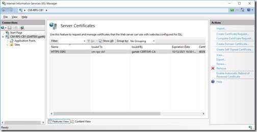 Setup SSRS to Use HTTPS - Server Certificates