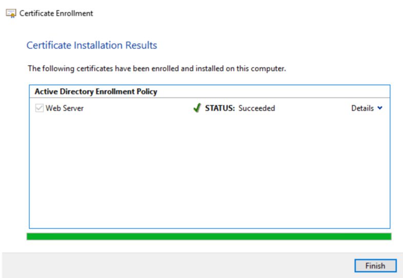 sql server reporting services https Successfully enrolled the web cert