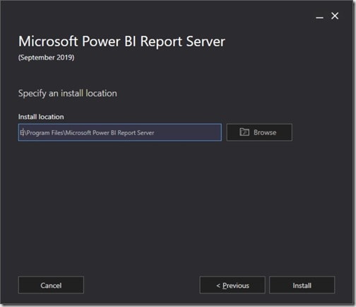 Power BI Report Server 2019 - Location