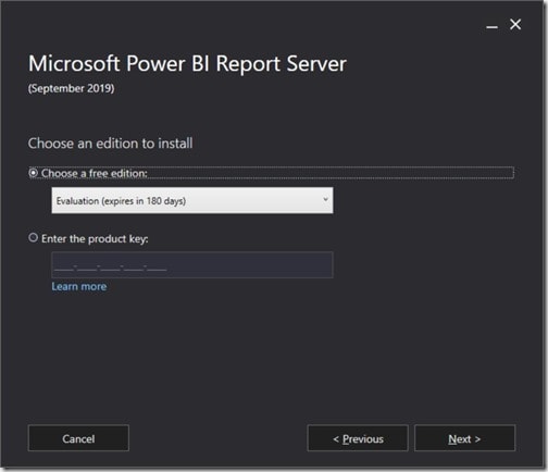 Power BI Report Server 2019 - Product Key