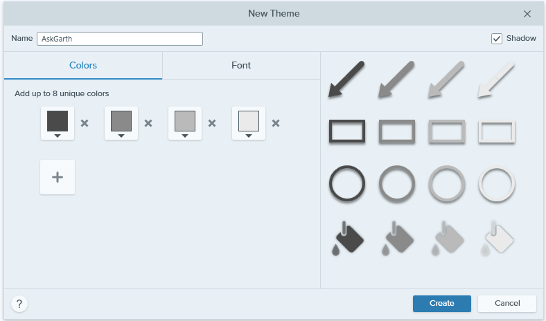 Give your custom theme for Snagit a name