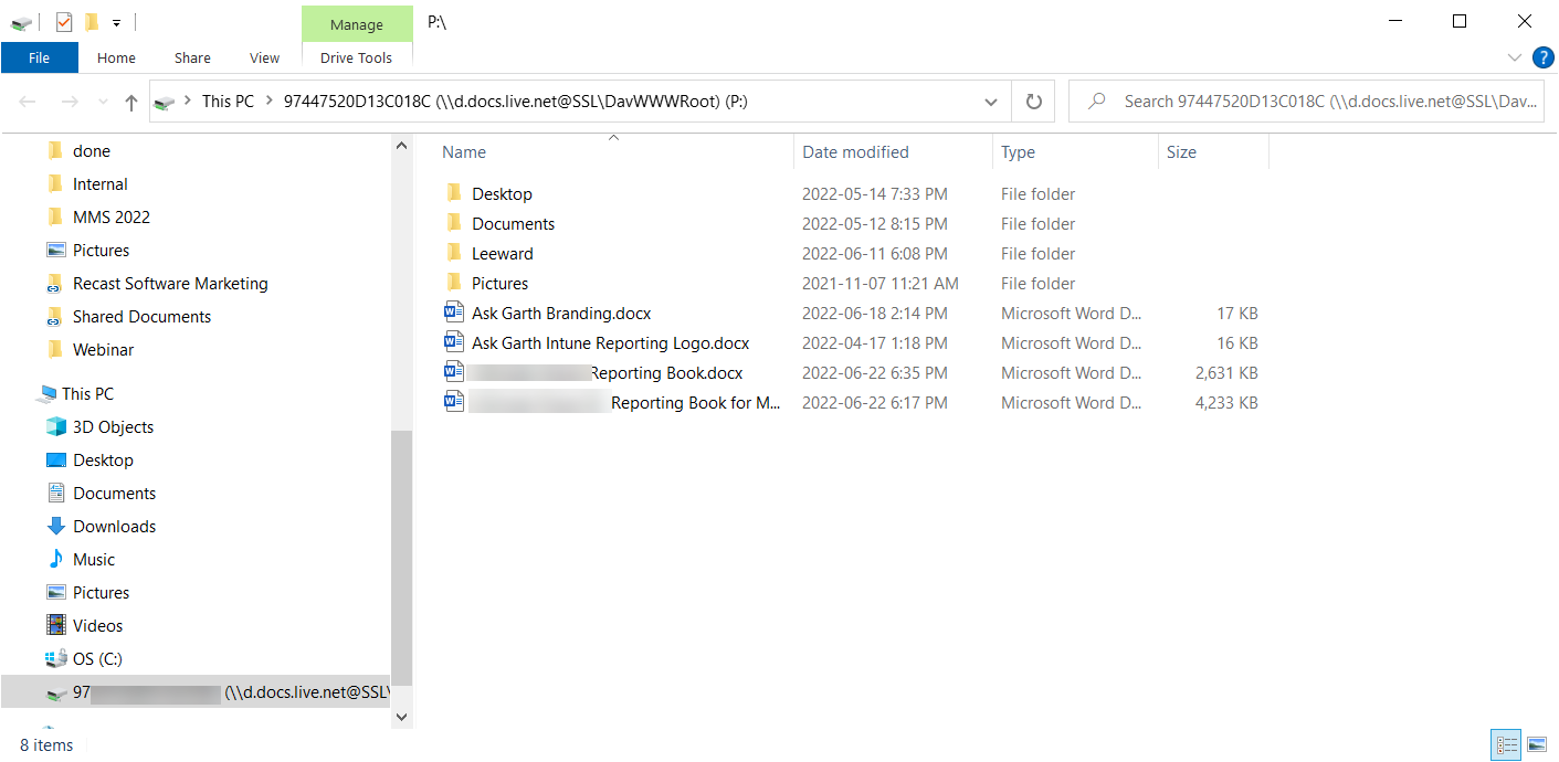 Showing Onedrive As A Mapped Drive 