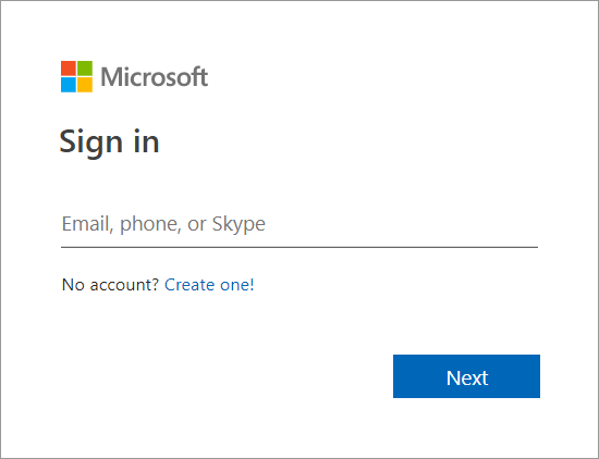 sign in to onedrive