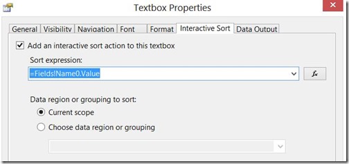 Enabling the Interactive Sorting Feature - Interactive Sort Tab